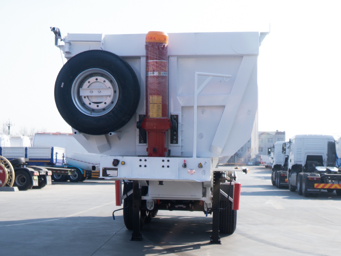 Single Tire Dump Semi Trailer