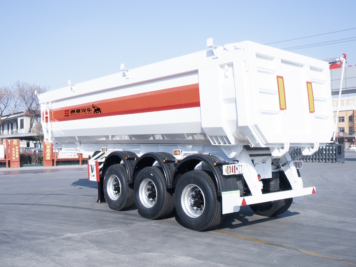 Single Tire Dump Semi Trailer