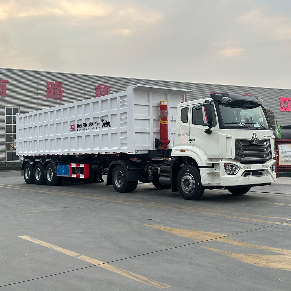 60T Dump Semi Trailer with Hydraulic Cylinder