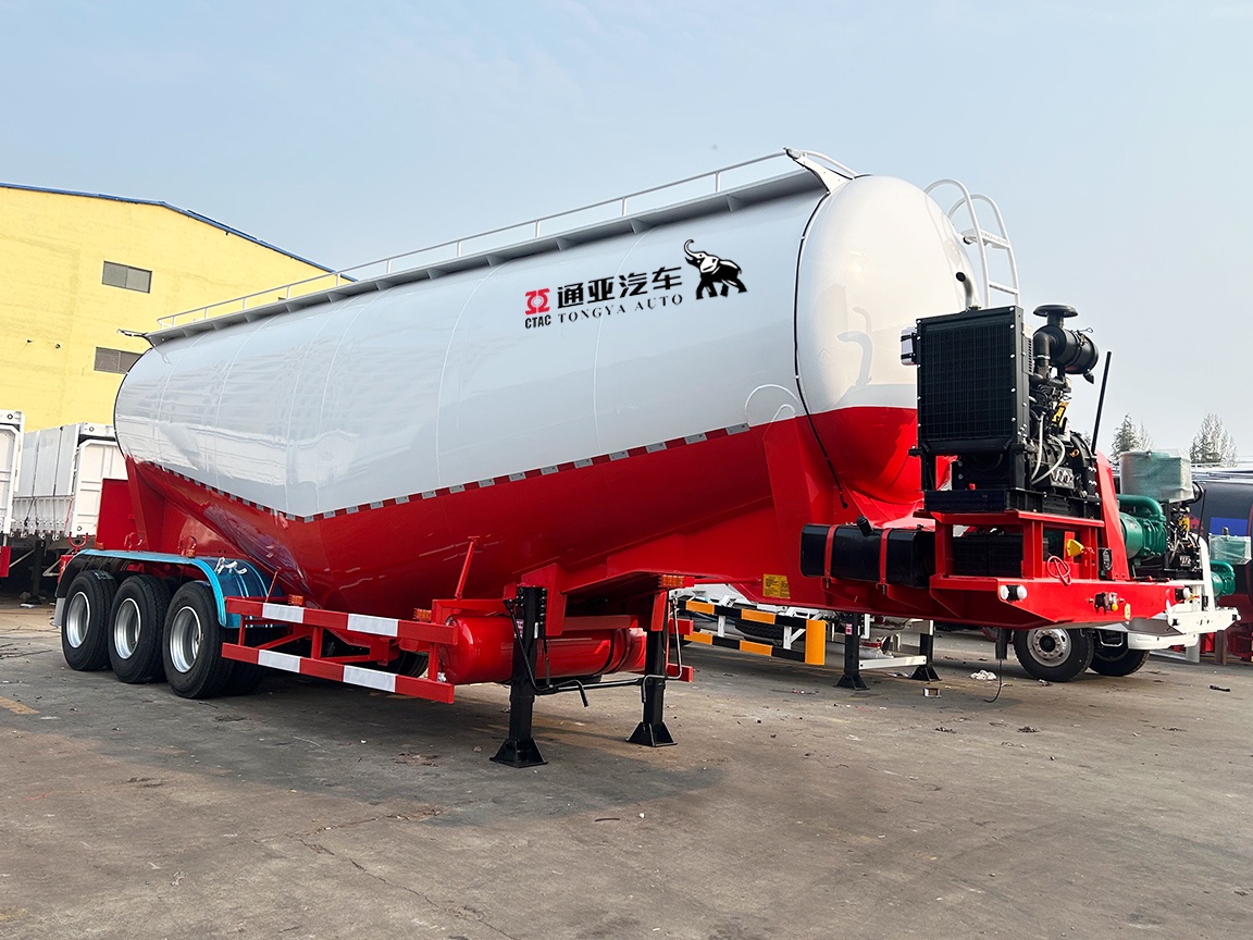 3 Axle Bulk Cement Tanker Smei Trailer with Air Compressor