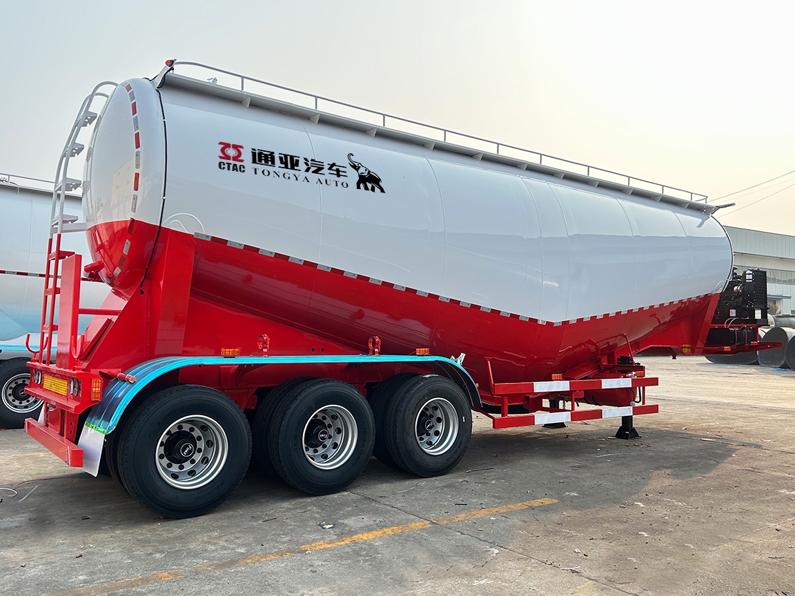 3 Axle Bulk Cement Tanker Smei Trailer with Air Compressor