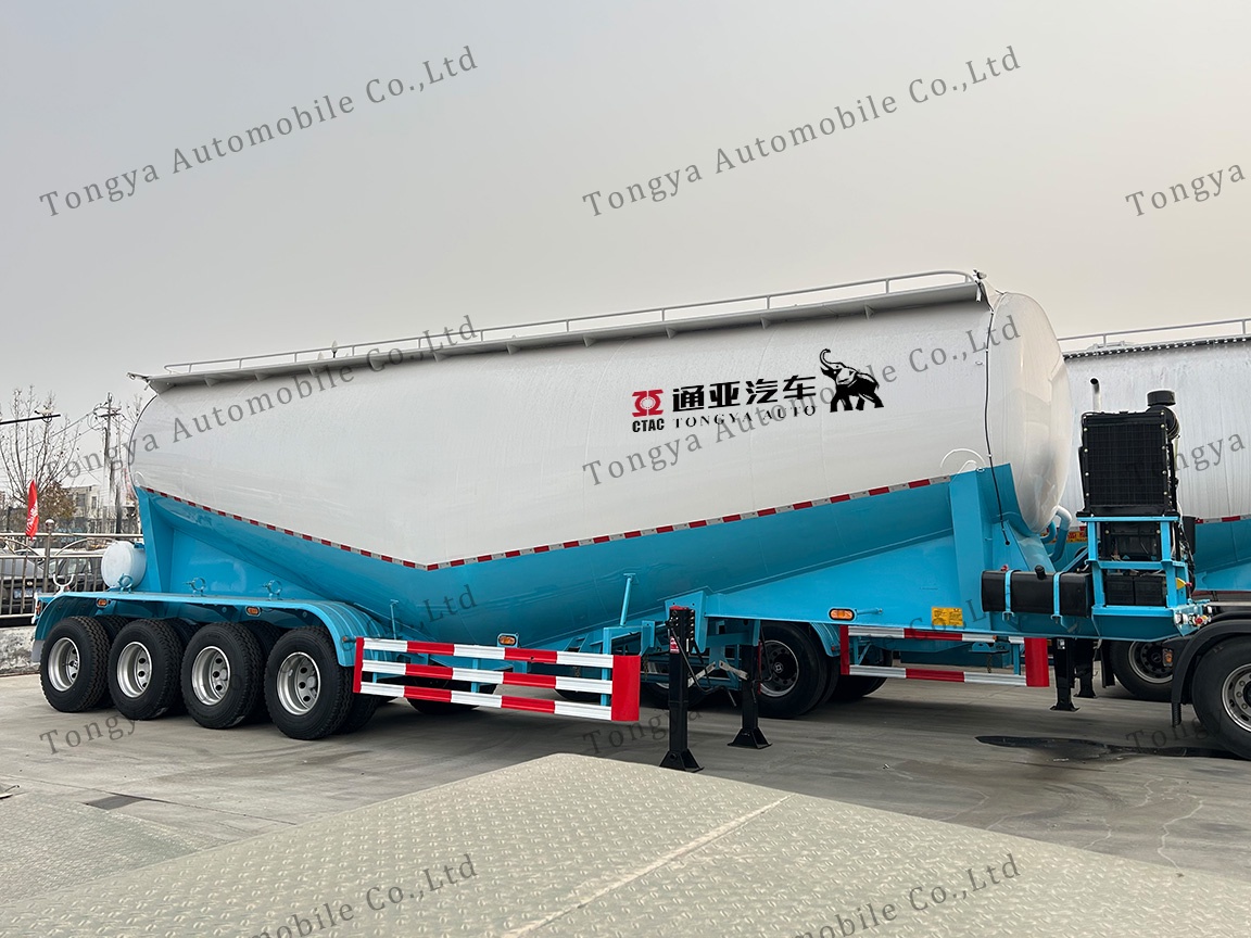 4 Axle Large Volumn Bulk Cement Tanker Semi Trailer 