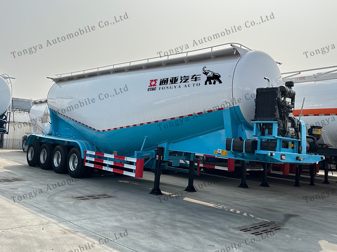 4 Axle Large Volumn Bulk Cement Tanker Semi Trailer 