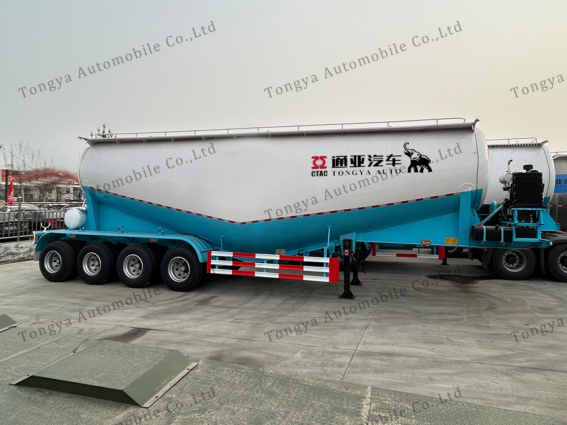 4 Axle Large Volumn Bulk Cement Tanker Semi Trailer 