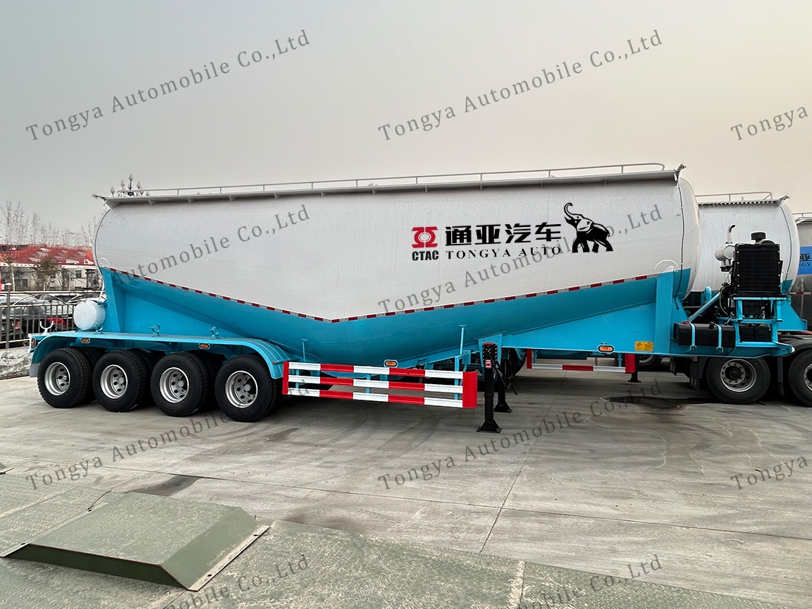 4 Axle Large Volumn Bulk Cement Tanker Semi Trailer 
