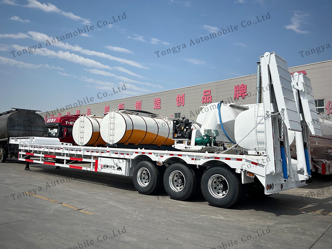 low bed semi trailer​ with twist lock