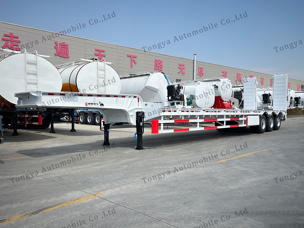 low bed semi trailer​ with twist lock