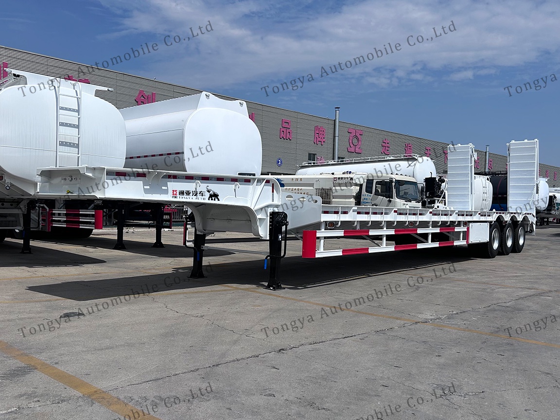 low bed semi trailer​ with twist lock
