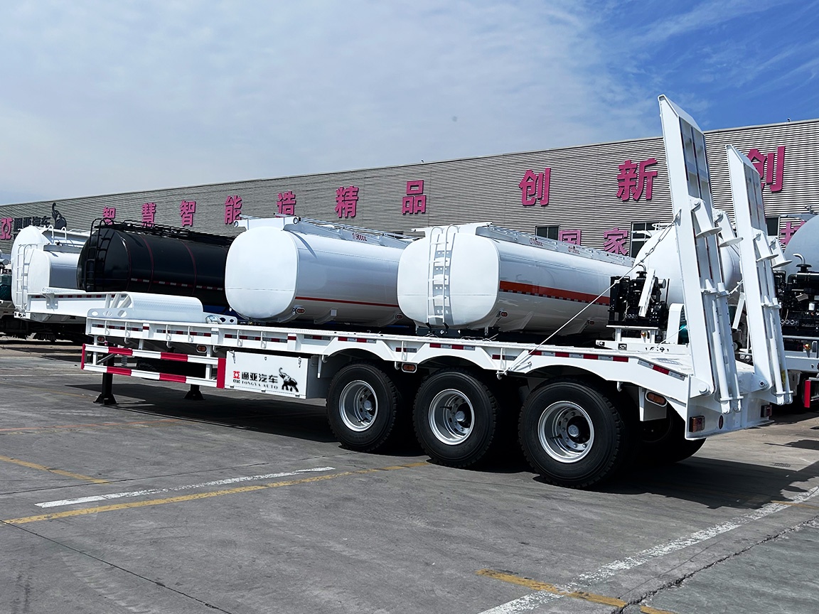 3 Axle BPW Low Bed Semi Trailer