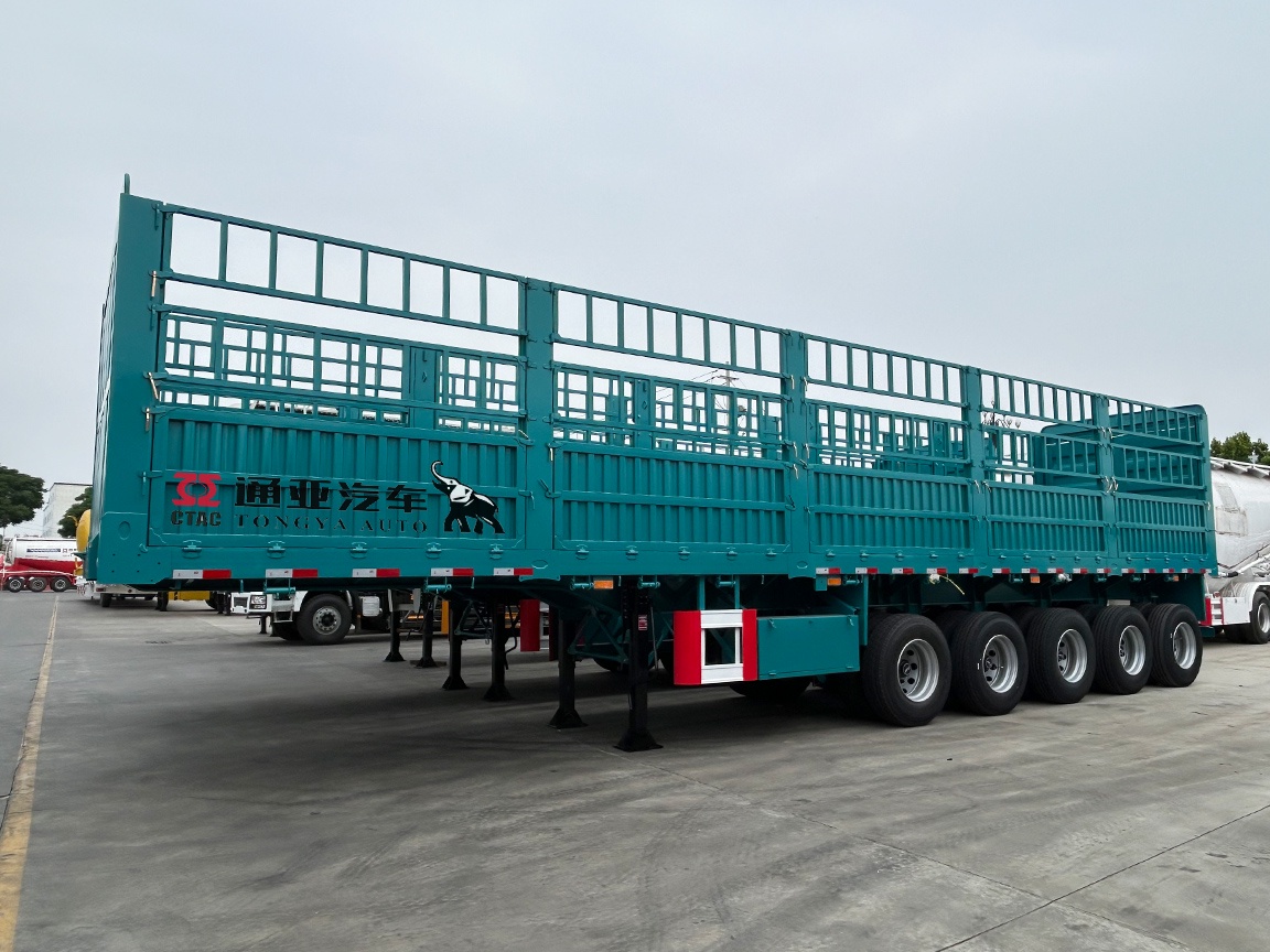 5 Axle Fence Semi Trialer for Bulk Cargoes