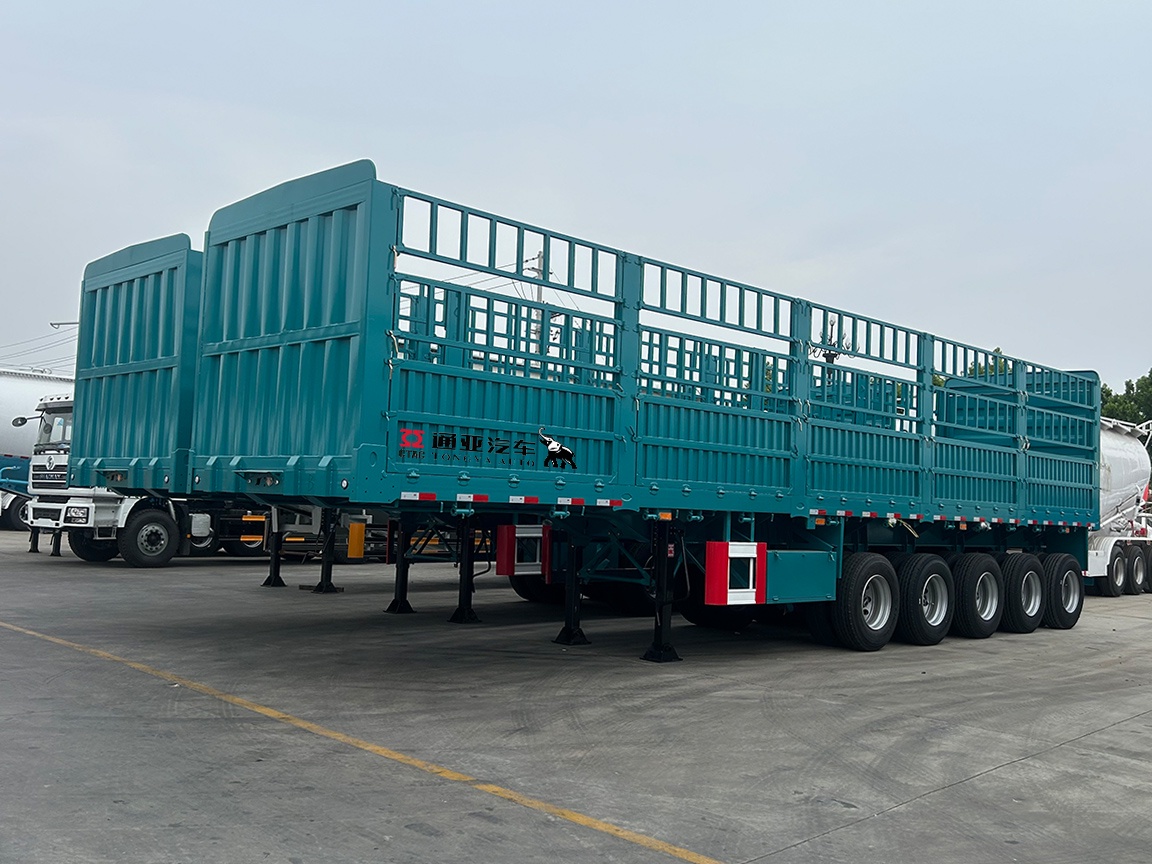 fence semi trailer3 5 Axle Fence Semi Trialer for Bulk Cargoes
