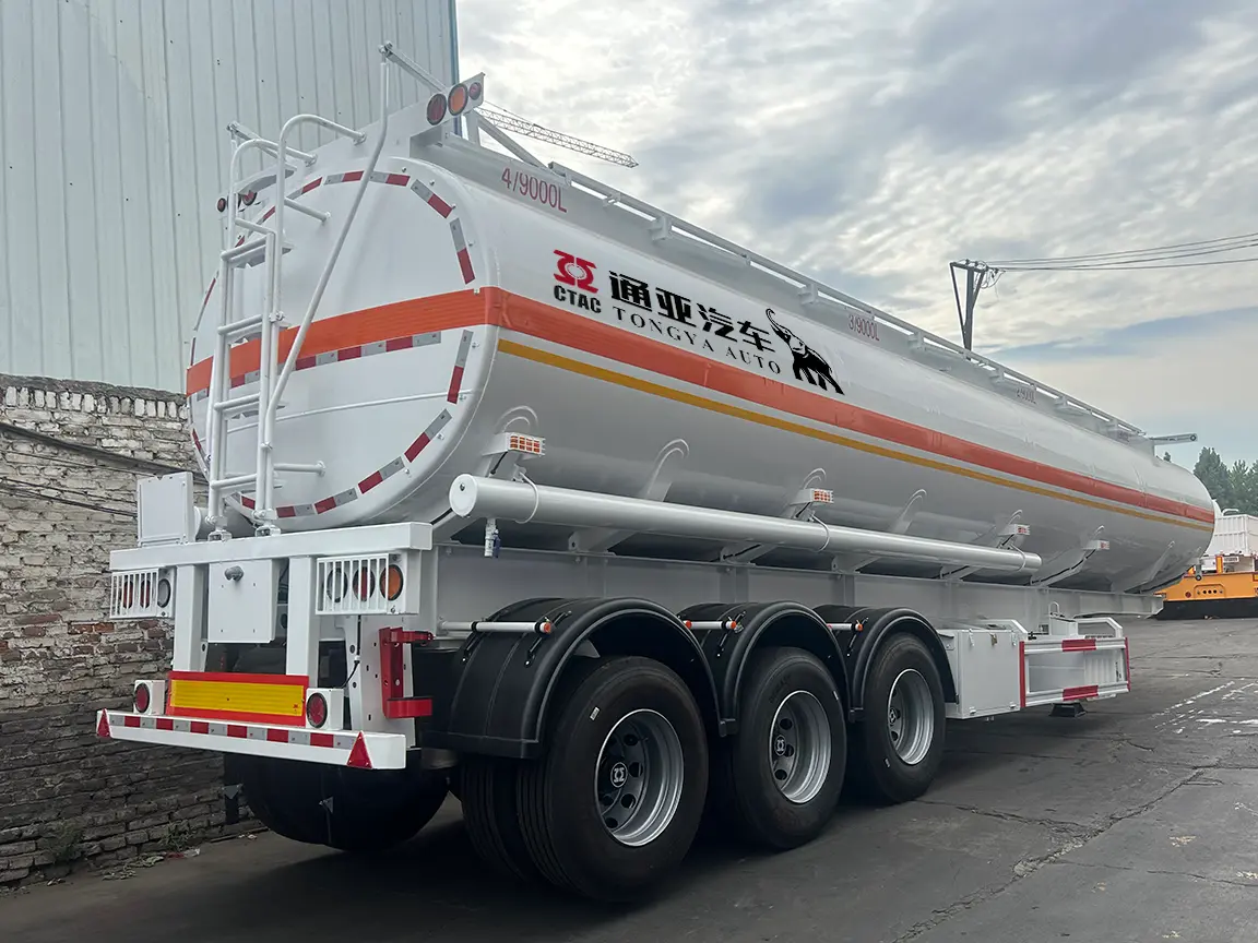 36 m³ Stainless Steel Fuel Tanker Semi Trailer