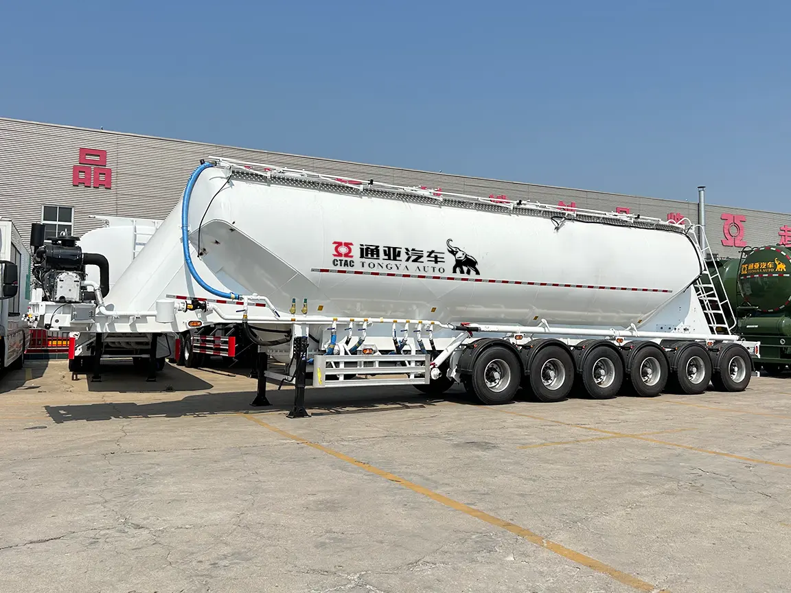 Tongya Auto Launches 6 Axle Bulk Cement Tanker Semi Trailer for High-Payload Powder Haulage