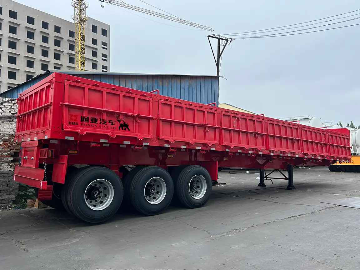 3 Axle Side Dump Semi Trailer — 50 Ton Hydraulic Side Tipper