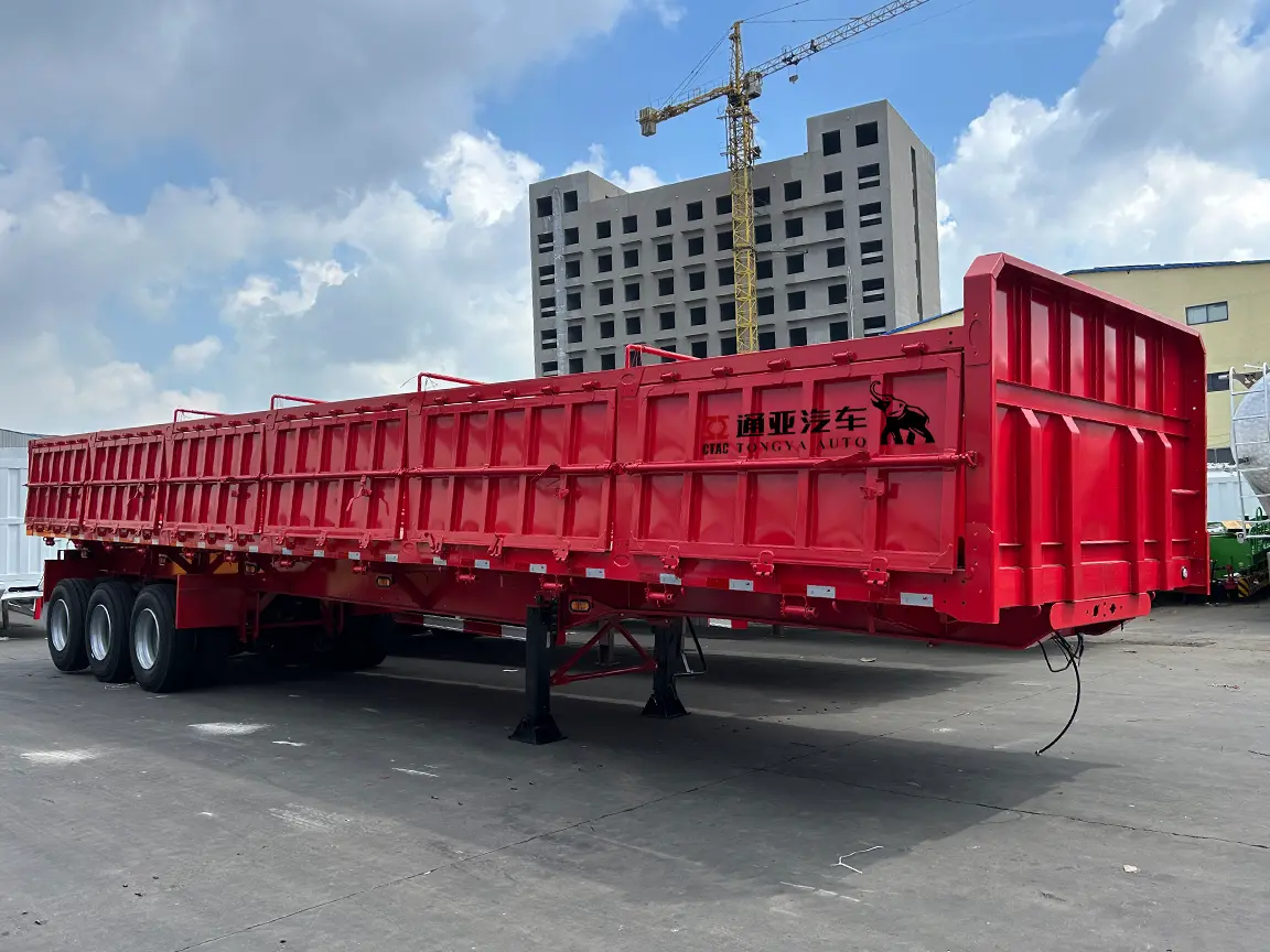 3 Axle Side Dump Semi Trailer — 50 Ton Hydraulic Side Tipper