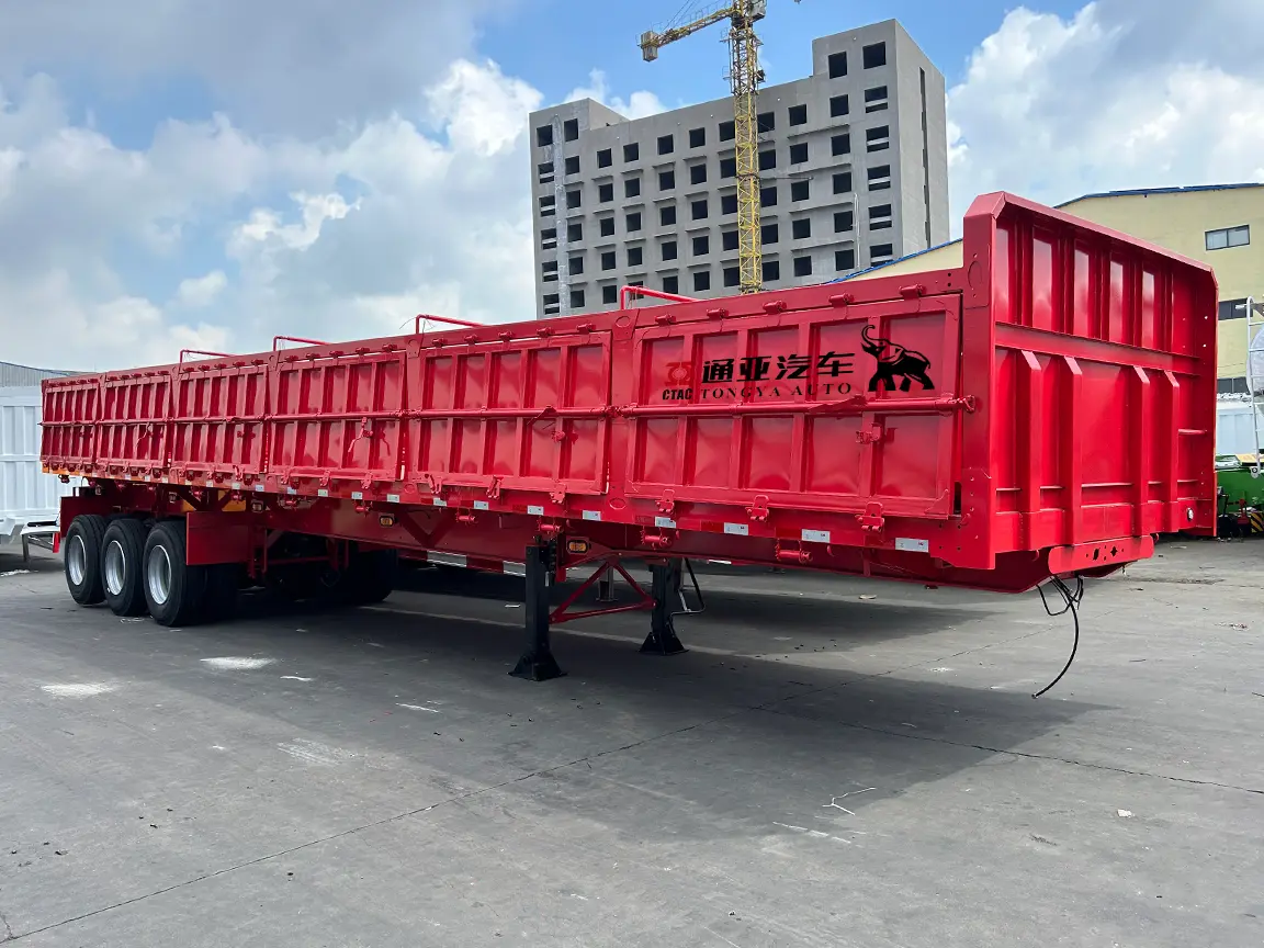 3 Axle Side Dump Semi Trailer — 50 Ton Hydraulic Side Tipper