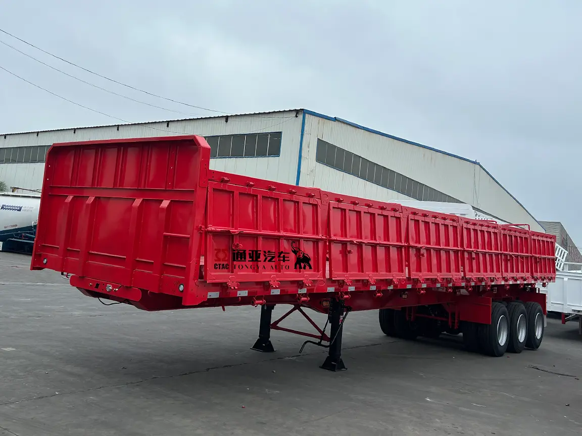 3 Axle Side Dump Semi Trailer — 50 Ton Hydraulic Side Tipper