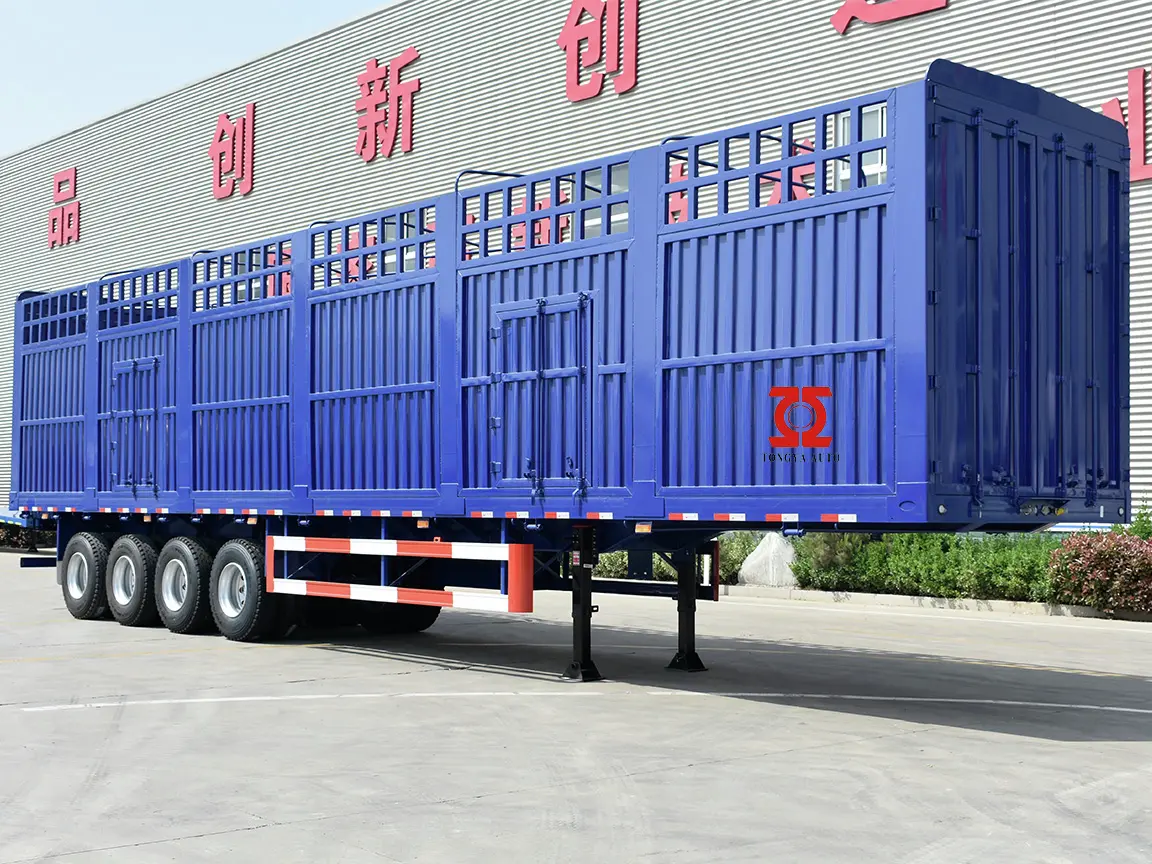 4 AXLE BULK CARGO TRANSPORT FENCE SEMI TRAILER