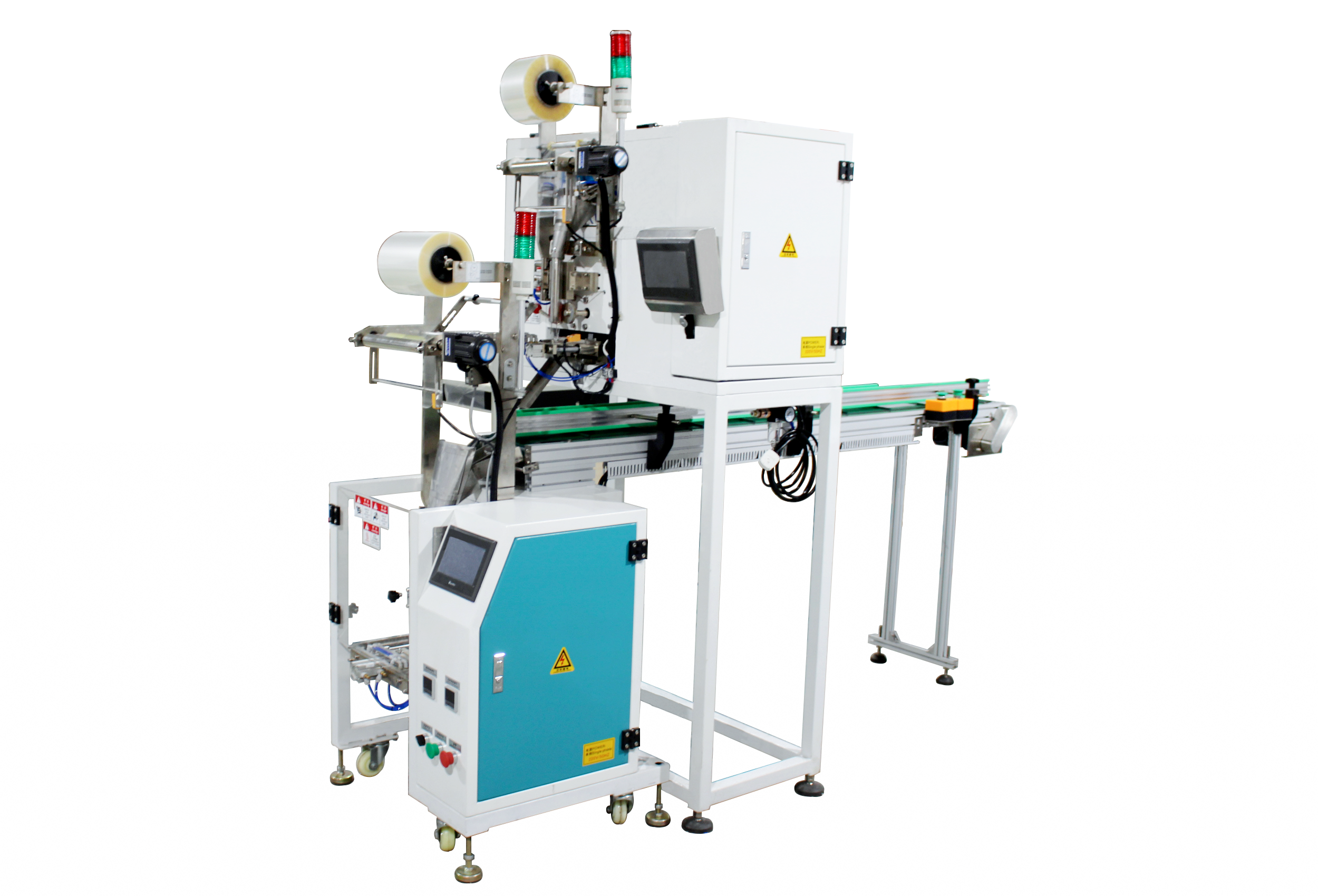 Belt and double tray packaging machine