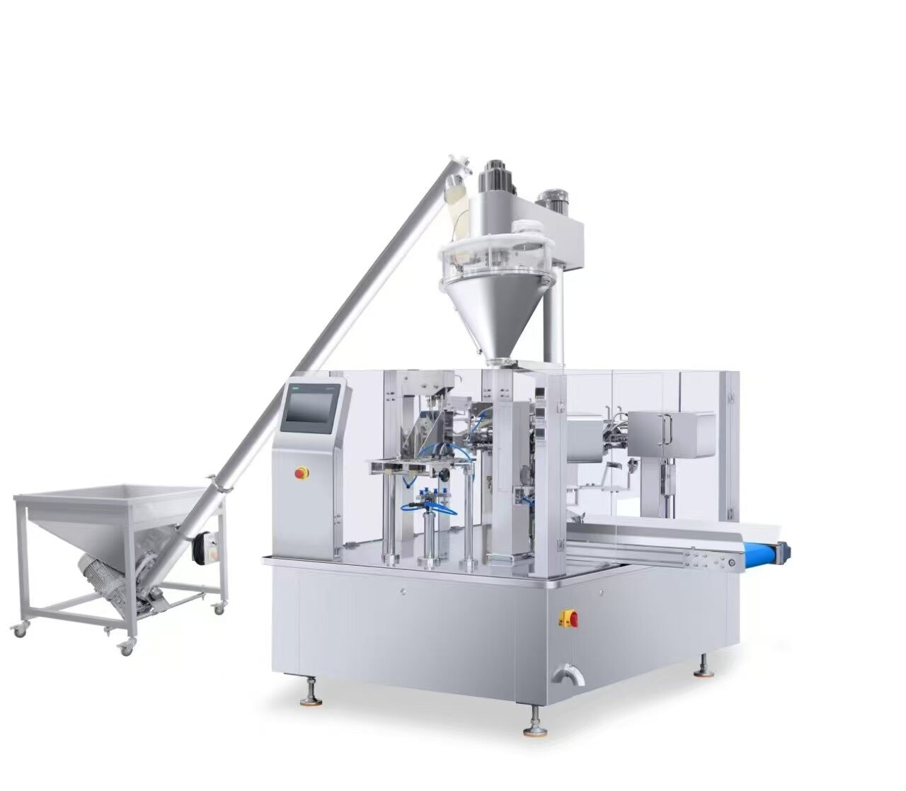 Bag-feeding powder packaging machine