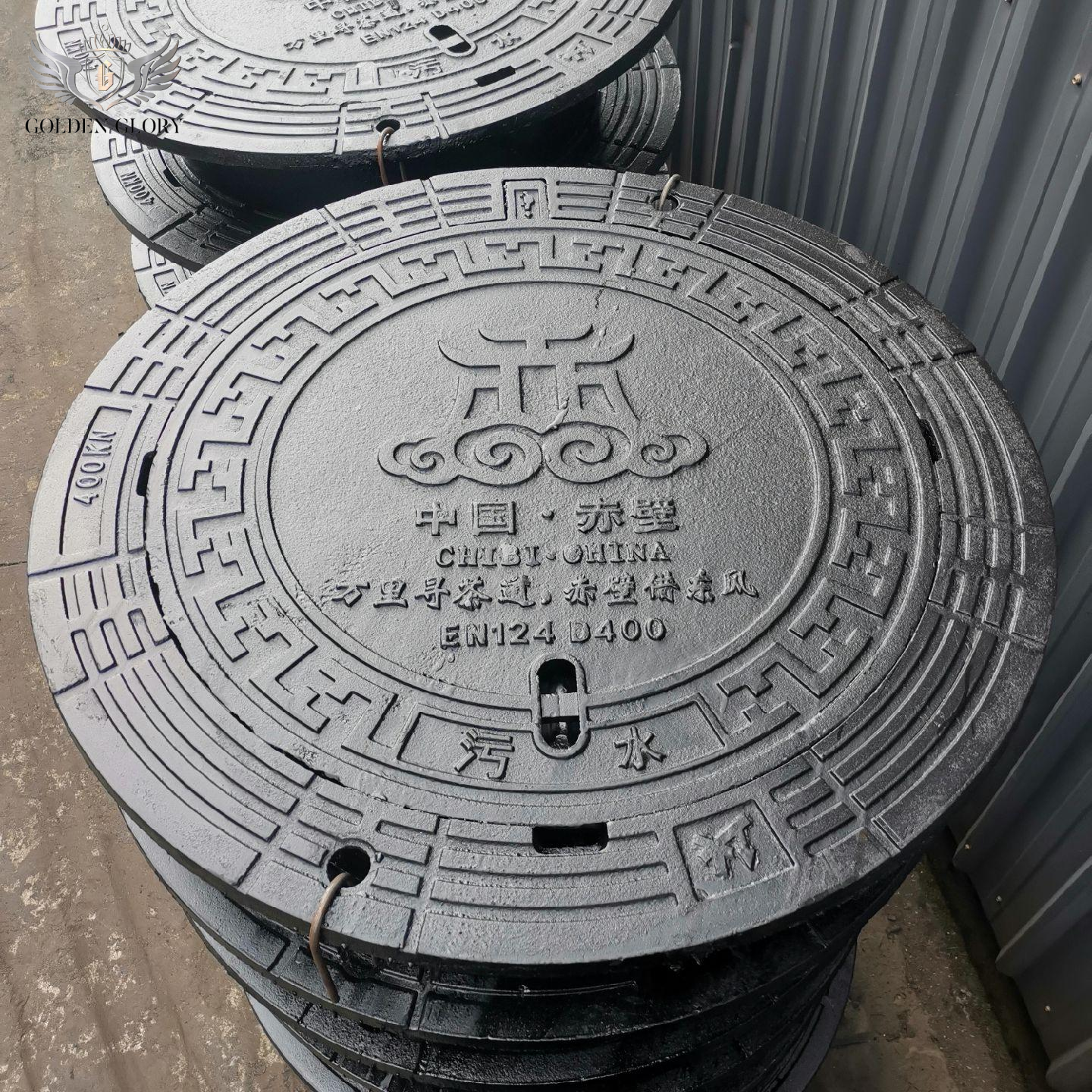 Low Price 600*450 EN24 D400 C250 Ductile Iron Manhole Cover