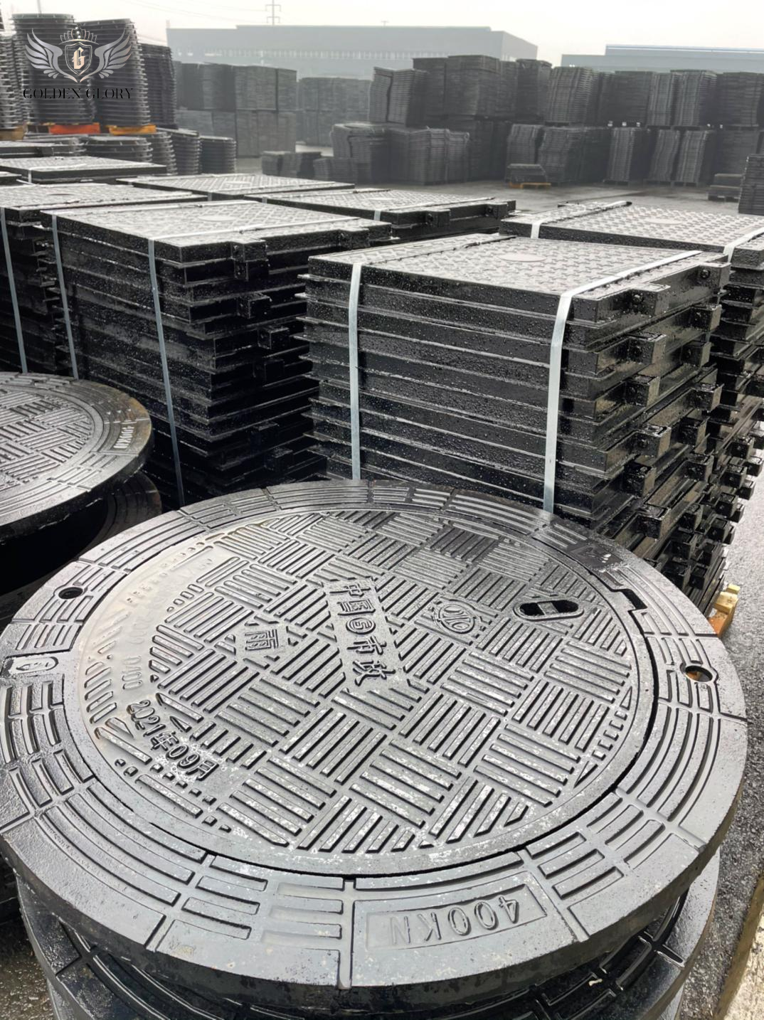 Low Price 600*450 EN24 D400 C250 Ductile Iron Manhole Cover