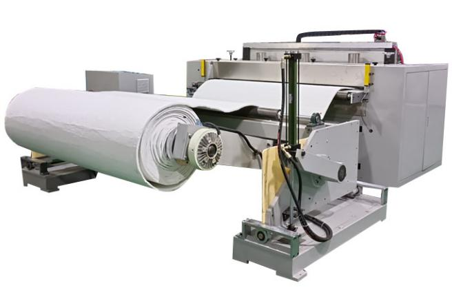 ZF-67 Fibre cotton transverse and vertical cutting machineshaft less feeding slitting machine crosscutting machine manufacturer