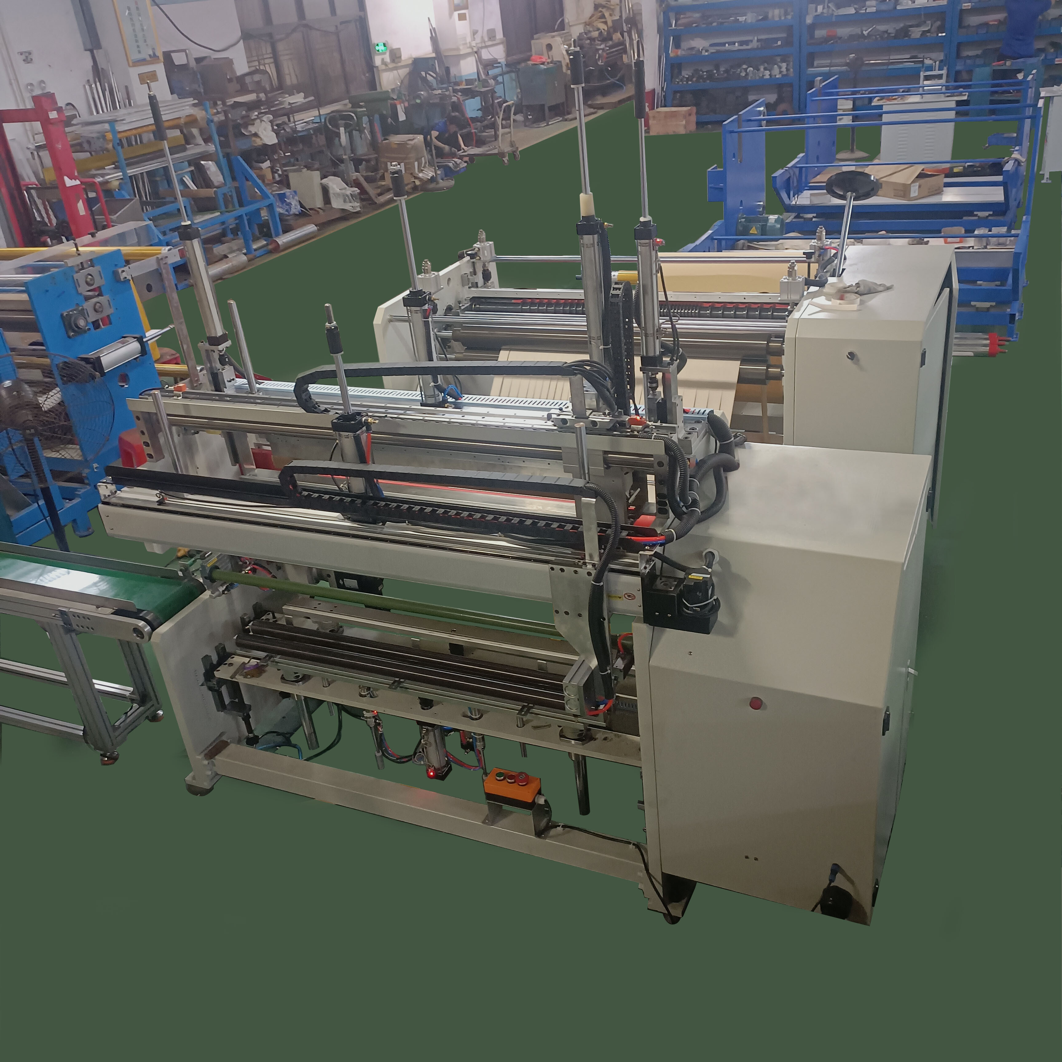 ZF-69 Sponge slitting and rewinding production line equipment Paper tube-free rewinding machinery Automatic adhesive packaging machinery