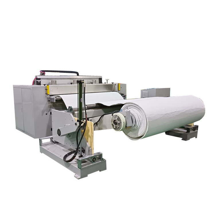 ZF-67 Fibre cotton transverse and vertical cutting machineshaft less feeding slitting machine crosscutting machine manufacturer