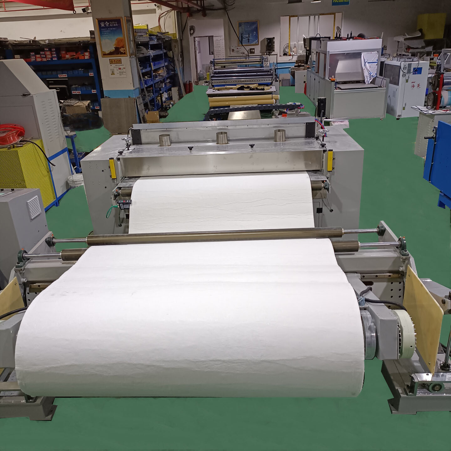 ZF-67 Fibre cotton transverse and vertical cutting machineshaft less feeding slitting machine crosscutting machine manufacturer