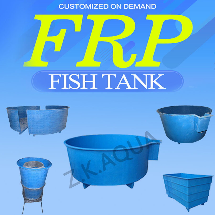 Grand étang de koi d'aquaculture en fibre de verre, étang à poissons d'aquarium biofloc à usage commercial en fibre de verre à vendre