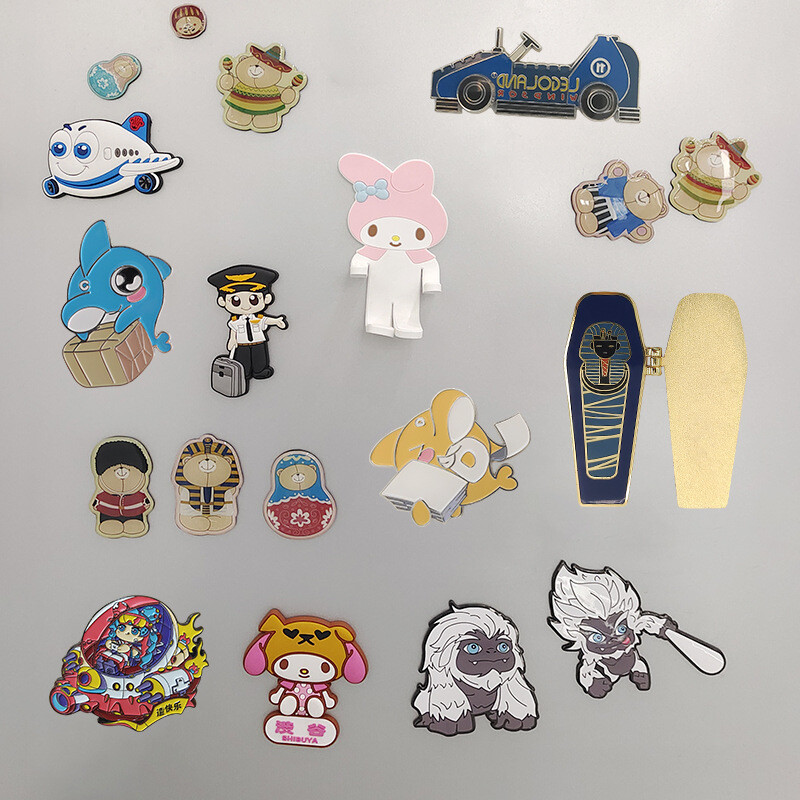 Zinc alloy series custom 3D relief UV color printing refrigerator stickers for metal refrigerators, city scenic spots, museums, cultural and creative refrigerator stickers