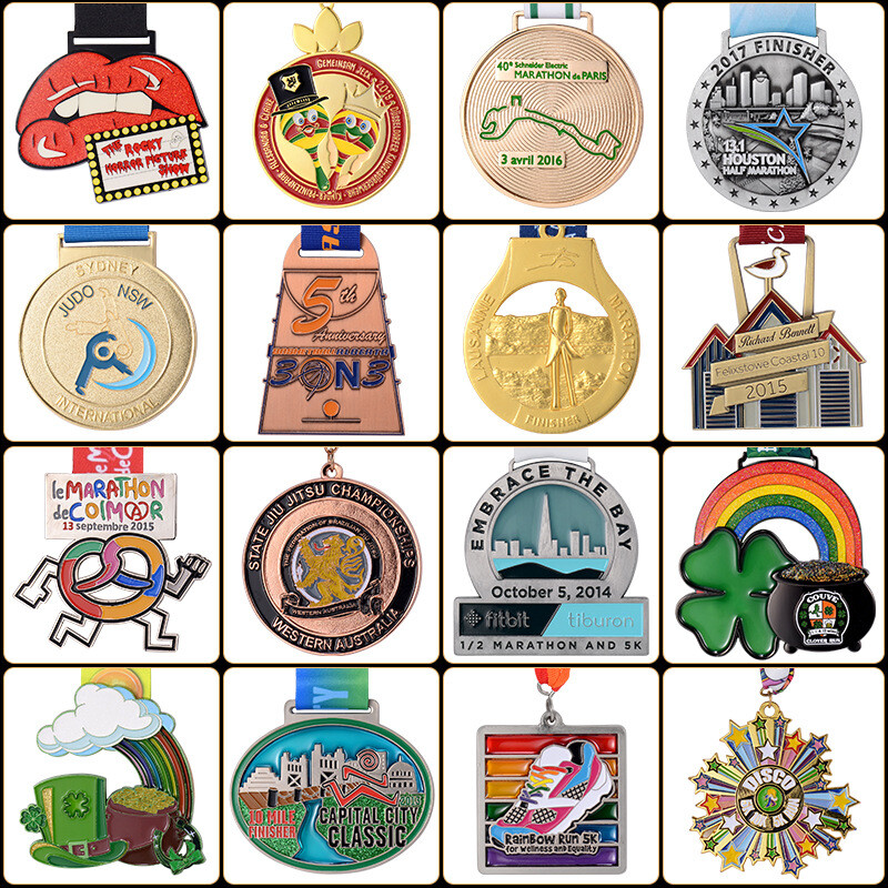 Marathon Happy Run Medal Customization Double Color Electroplating High Quality Medal