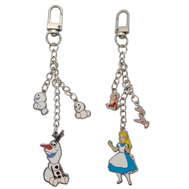 Customized metal keychain, imitation enamel paint keychain, customized creative anime IP peripheral