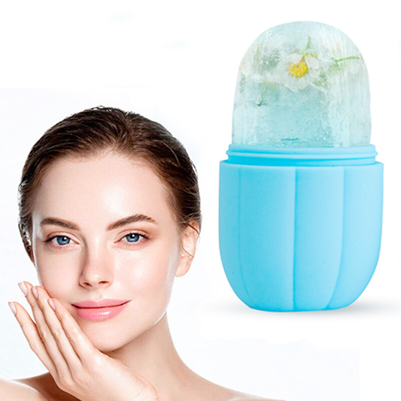 New silicone face application ice mold massage soothes redness and swelling beauty facial ice applicator silicone funnel ice film