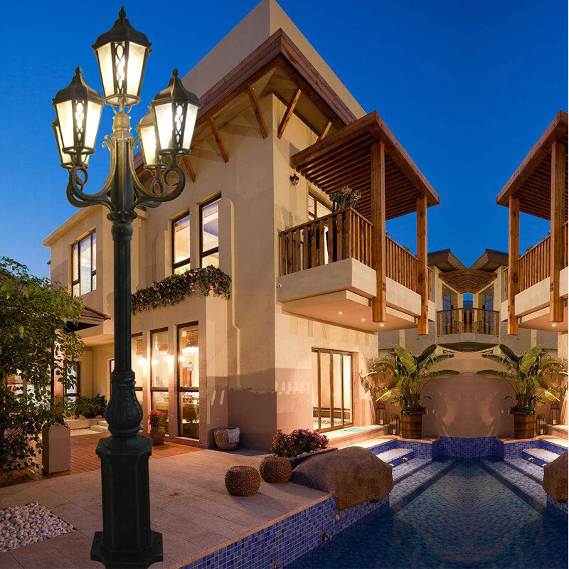 European-style five-headed garden lamp