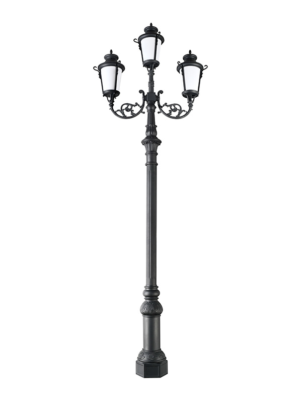 European garden lamp with three ends-003