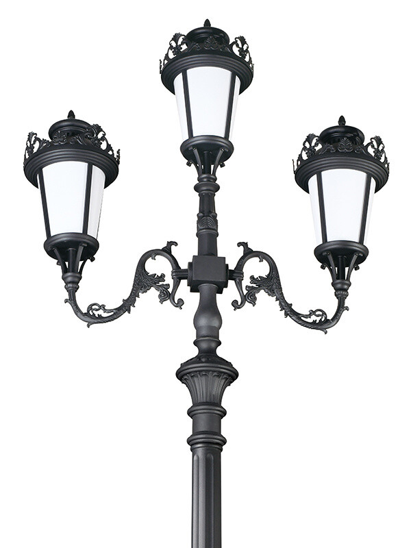 European garden lamp with three ends-004