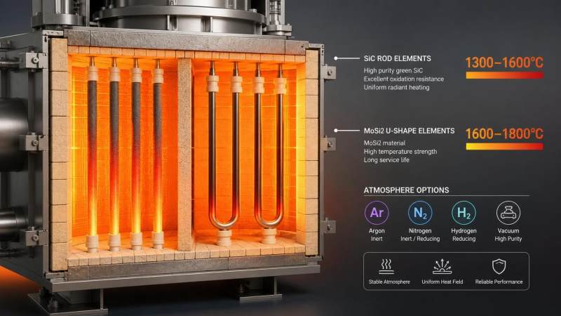 How to Choose Heater Elements for Temperature Range and Furnace Atmosphere