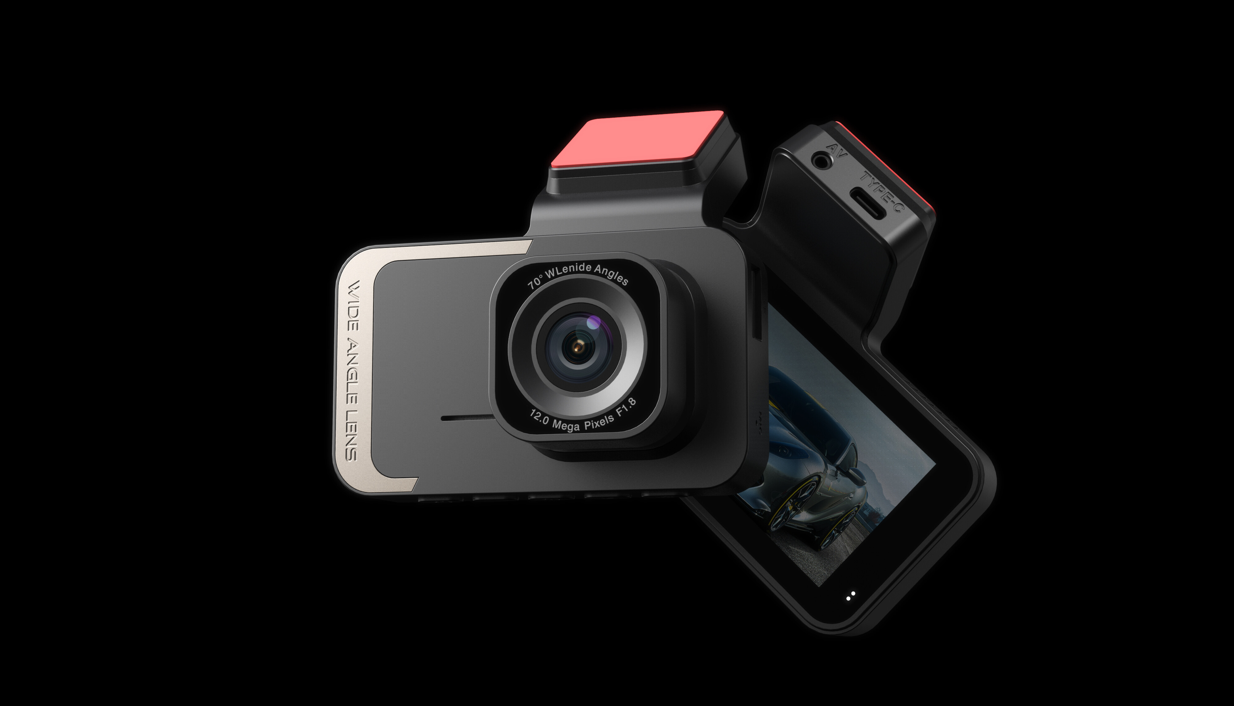 เครื่องบันทึกภาพการขับขี่แบบความคมชัดสูงขนาด 3 นิ้ว