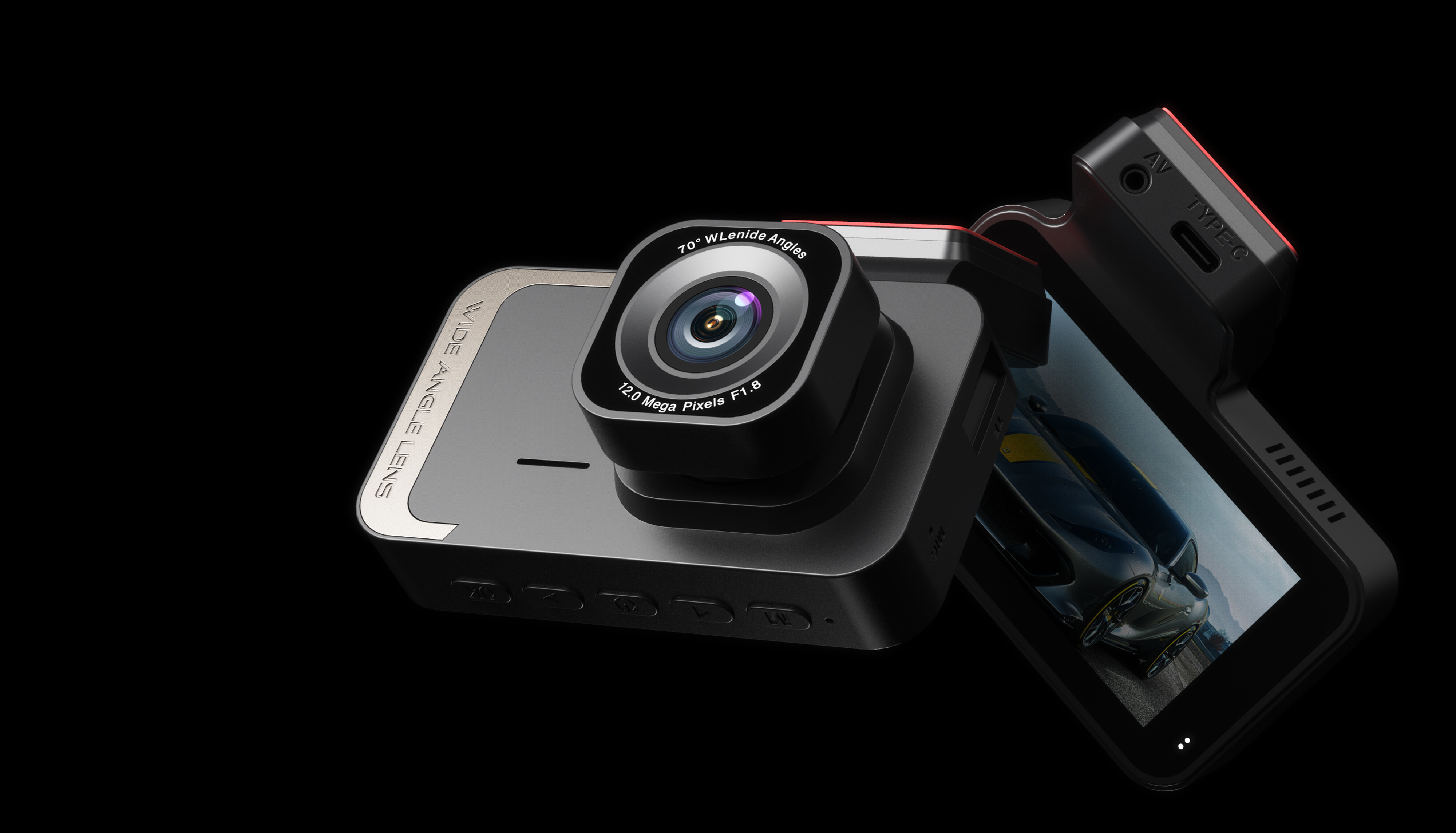 Perekam berkendara definisi tinggi 3 inci