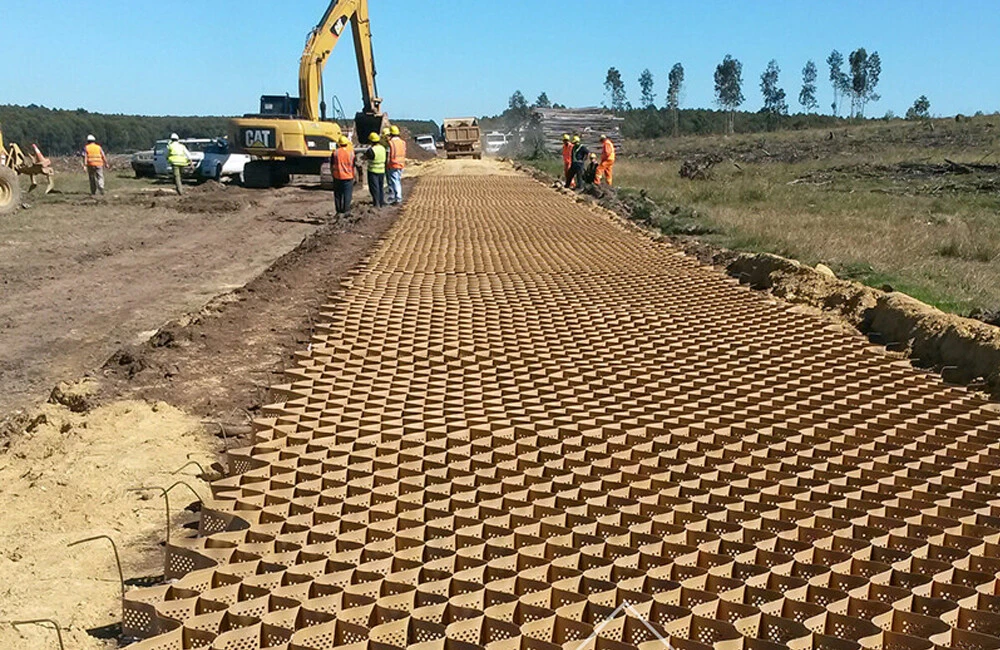 Geocell for foundation reinforcement