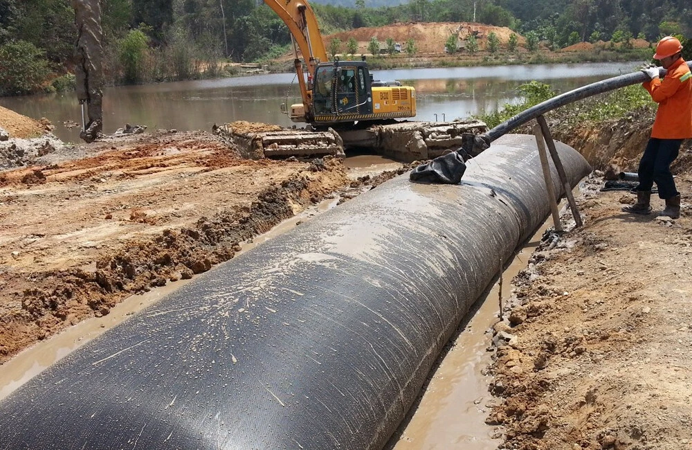 Geotextile dewatering tube bags