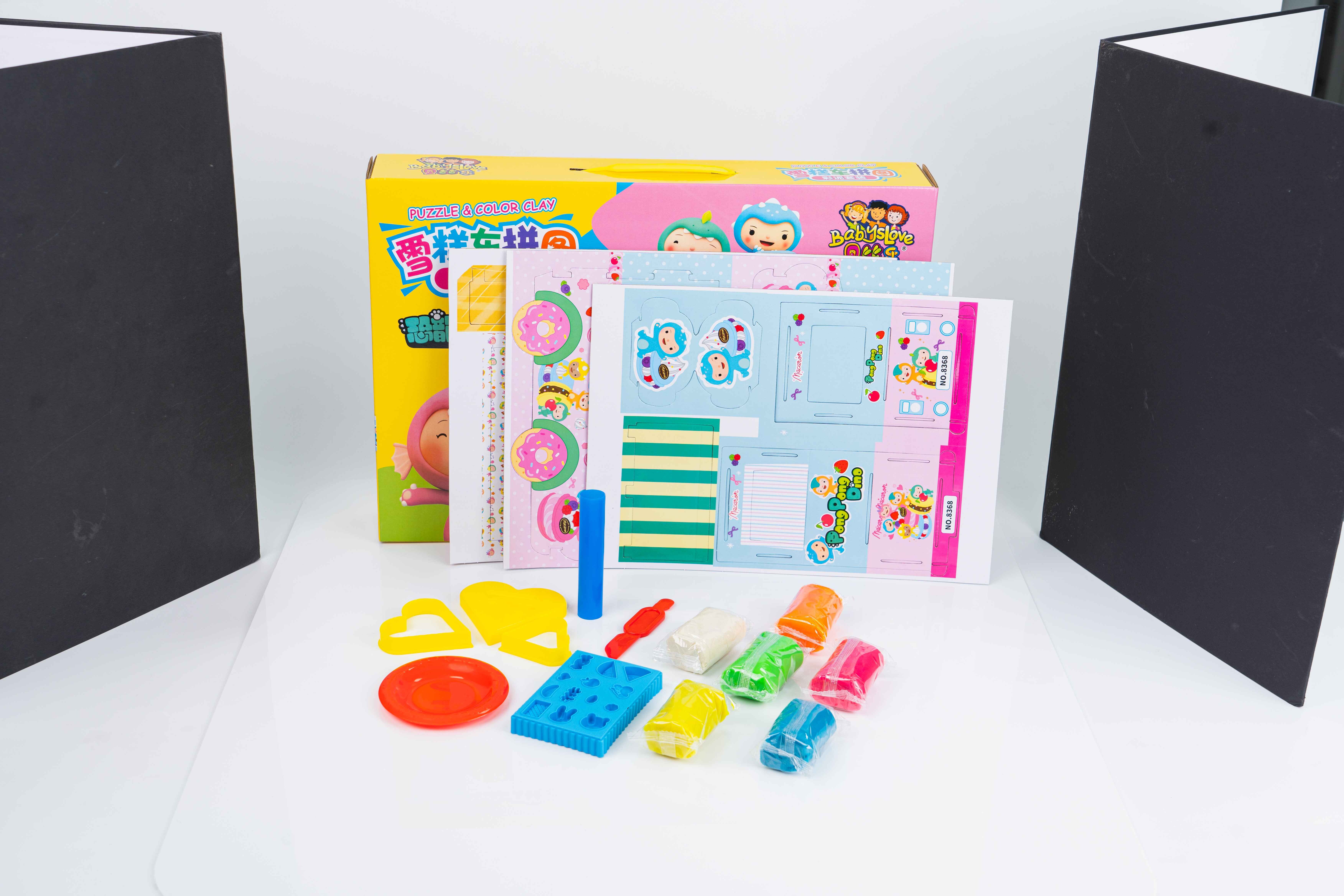 Ice cream truck puzzle clay set