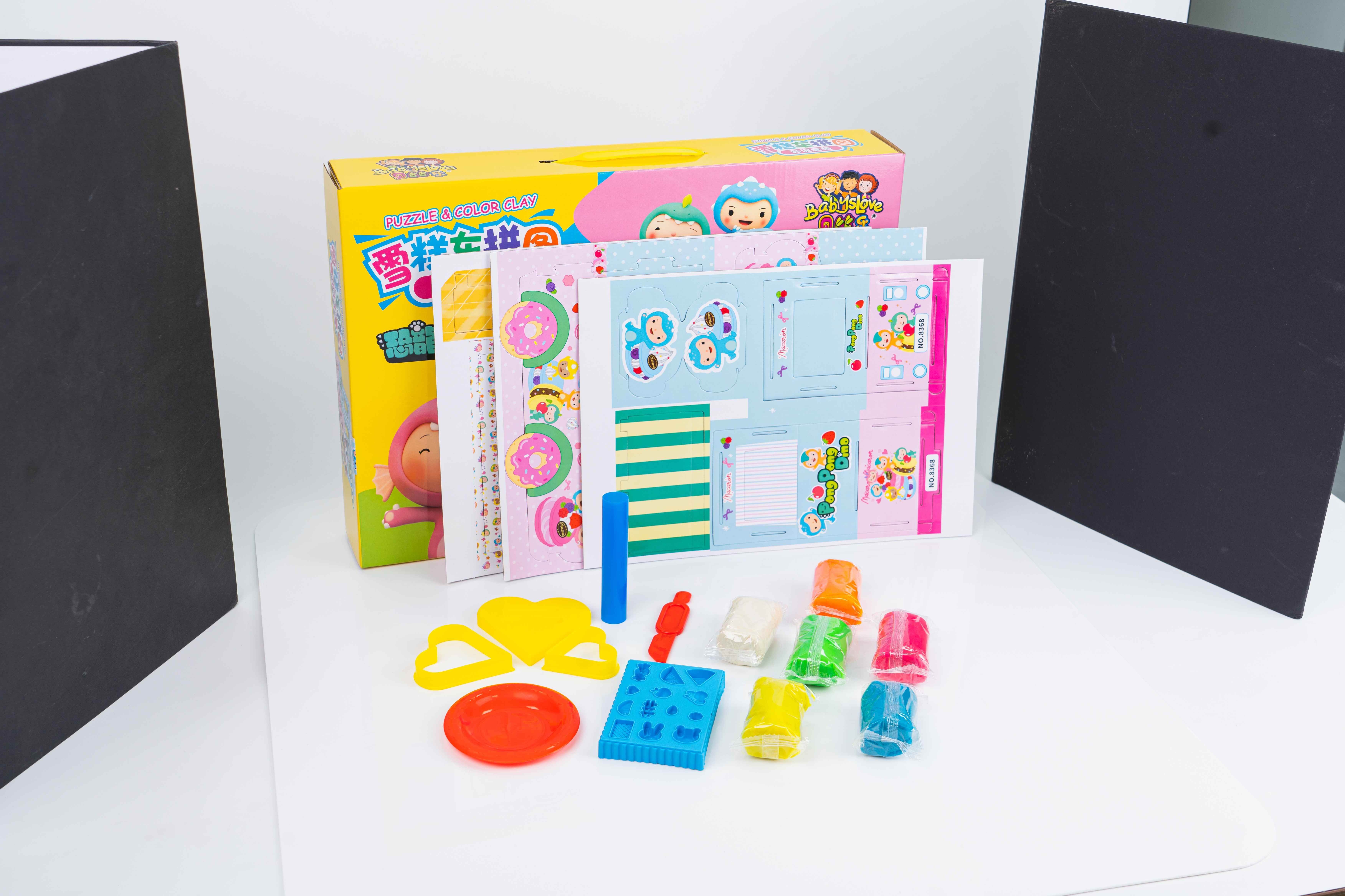 Ice cream truck puzzle clay set