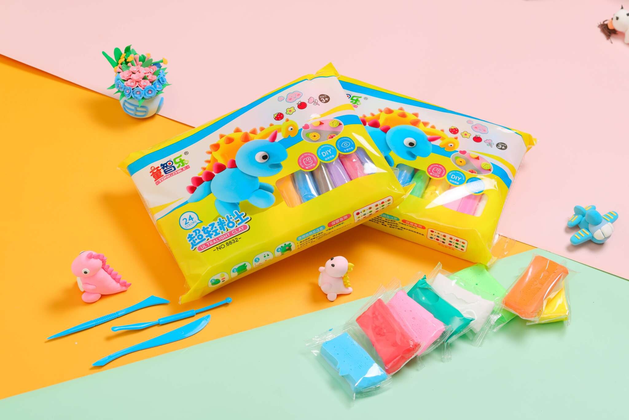 12 colors of ultra-light clay (large cup)