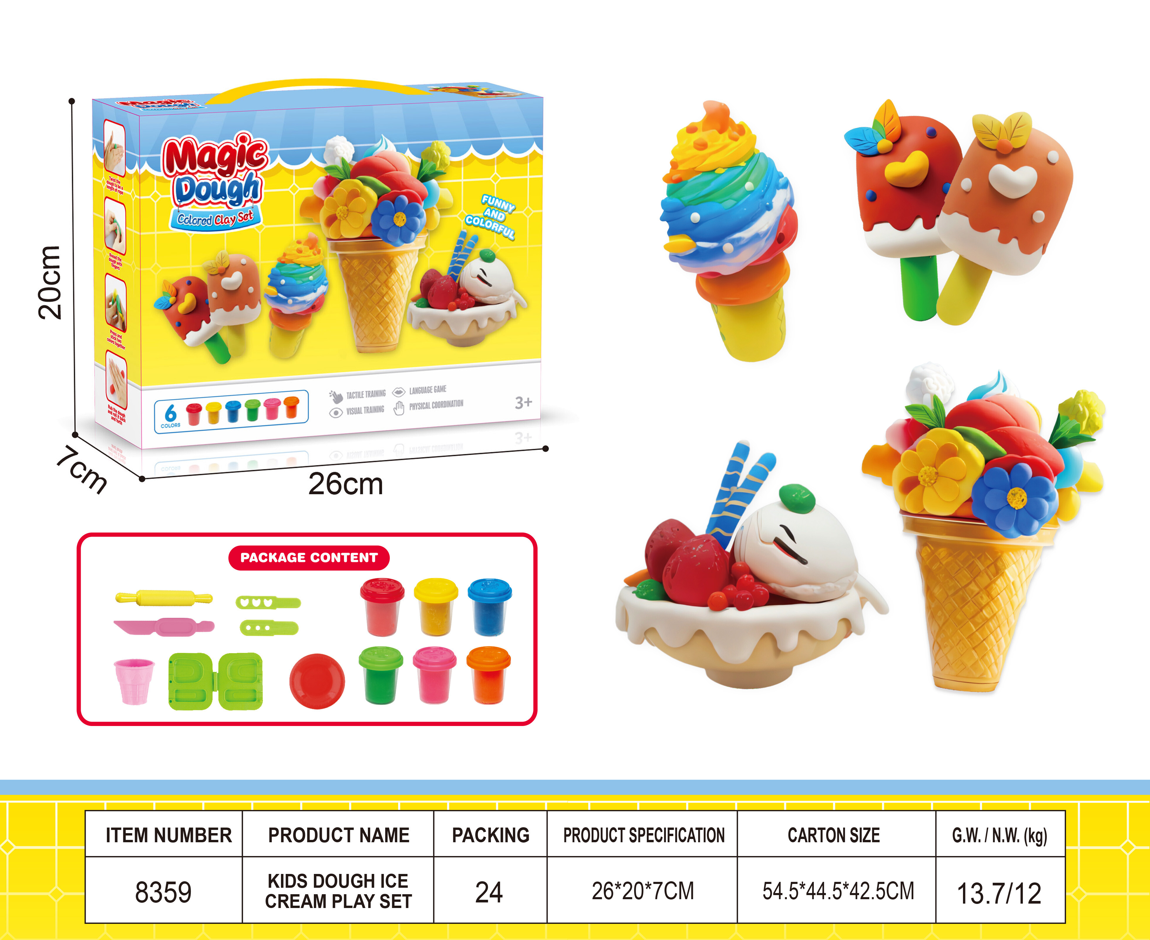KIDS DOUGH ICE CREAM PLAY SET