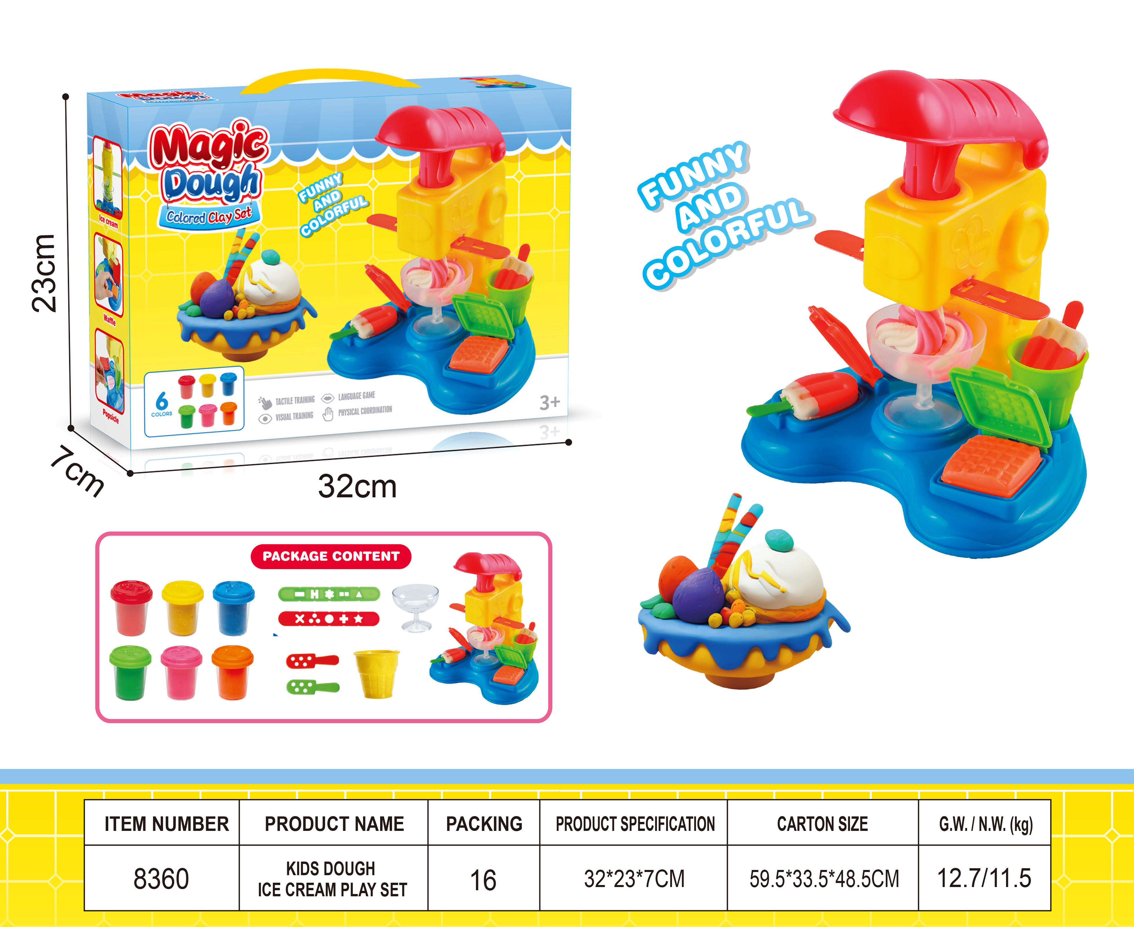 KIDS DOUGH ICE CREAM PLAY SET
