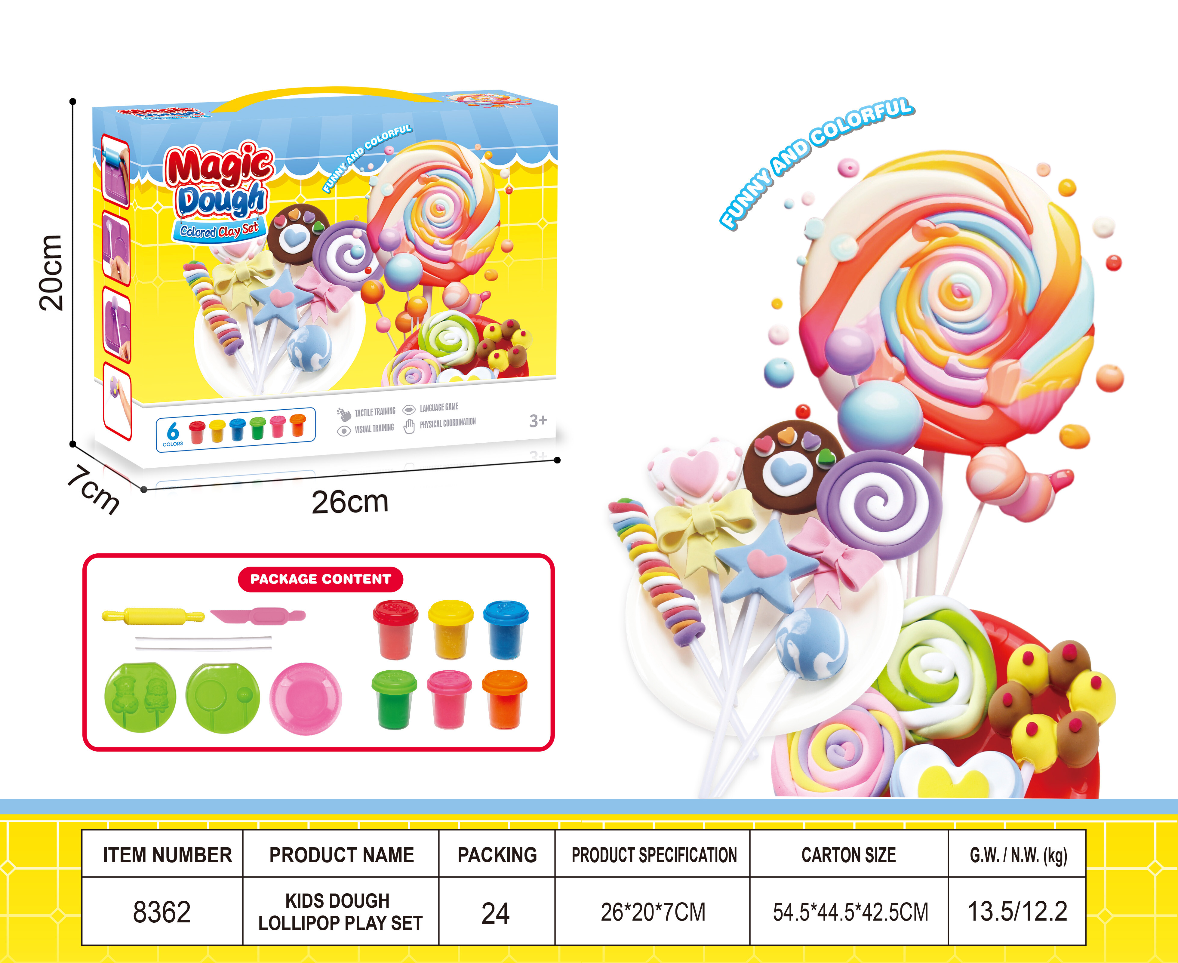 KIDS DOUGH LOLLIPOP PLAY SET
