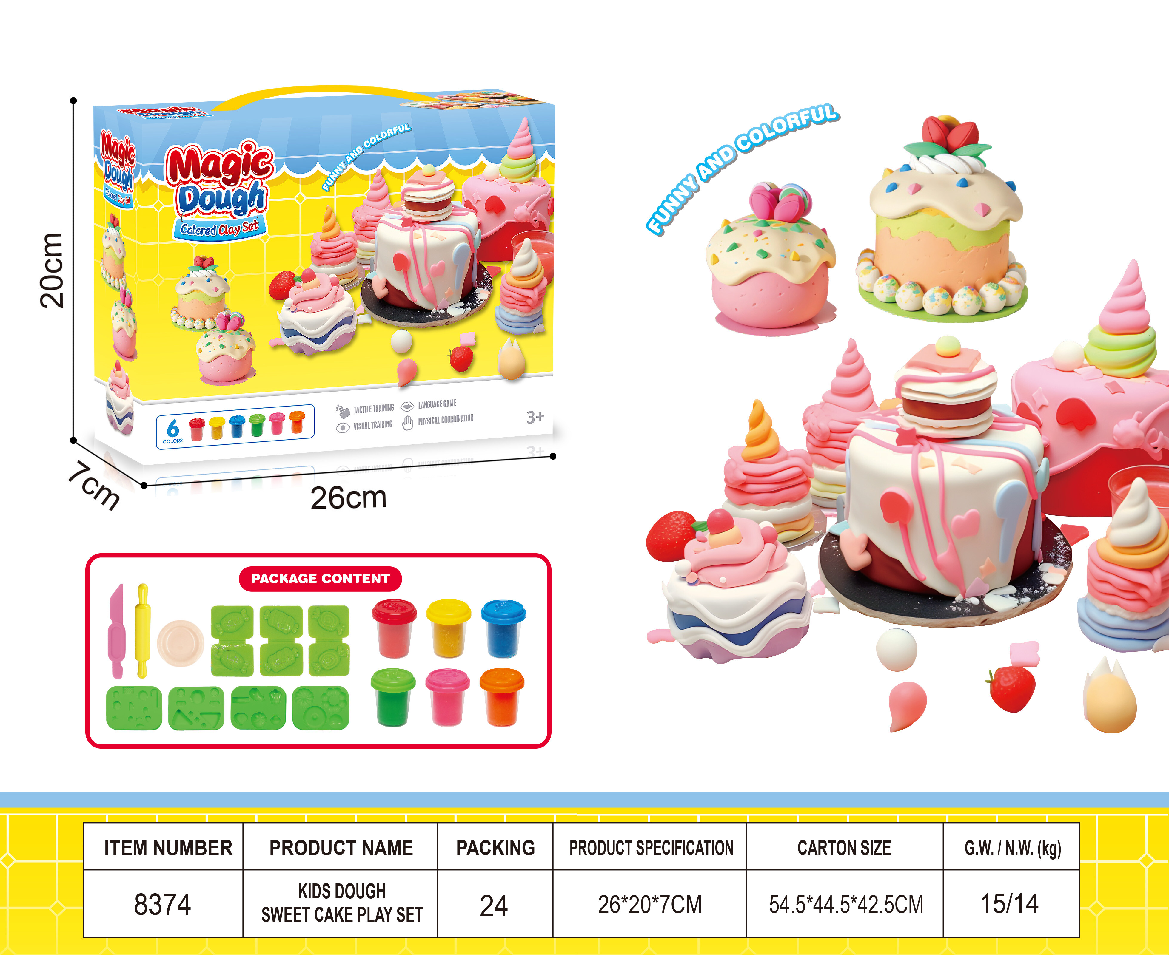 KIDS DOUGH Sweet cake  Play Set